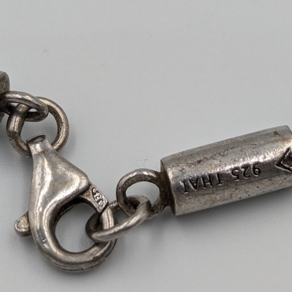 Mother Of Pearl 926 Pendant Sterling Silver On Silpada Leather Cord Vintage - Picture 9 of 12